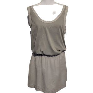 Standard James Perse Dove Gray Blouson Tank Dress Supima Cotton Scoop Neck SZ 4